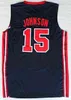 Team One 1992 Basketballtröja Larry Charles Barkley Patrick Ewing Scottie Pippen Michael Clyde Drexler John Stockton Malone Johnson Nation Nation