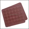 30 48 Hole Sile Baking Pad Mod Oven Aron Non-Stick Mat Pan Pastry Cake Tools Drop Delivery 2021 Mods Bakeware Kitchen Dining Bar Home Gar