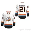 A3740 21 Wagner San Diego Gulls Jersey de hóquei em qualquer jogador ou número Novo Stitch costurado filme Hóquei