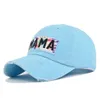 Casquettes de baseball Tie-dye brodé queue de cheval chapeaux Mama Alphabet rétro Vintage prêle en plein air crème solaire sport Casquette à visière réglable Casquette d'été B8180