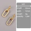 Hoop Huggie Exaggeration Geometric Micro Pave Tiny Drop Earrings Luxury Gold Color Cuba Piercing Ear Ring For Women Statement Jewelry 230206