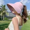 Koreańska wersja damskiej letniego pustego czapka mody wielkie krem ​​przeciwsłoneczny Hat Travel Travel Cycling Big-Rimmed Hat CX220325