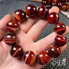 Strands de miçangas Brasil vinho vermelho seda ágata 20 pulseiras de moda de cor de granada sonho de sonho de bracelets masculinos. INTE22