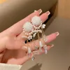 Stud Mwsonya 2022 Trend Crystal Pearl Shell Flowers Drop Earrings For Women Pendant Korea Style Fashion Jewelry Gift Moni22