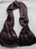Men's 100% Mulberry Silk Scarf Double Layer Silk Long Neckerchief Comfortable