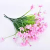 Ghirlande di fiori decorativi Bella mini pianta artificiale a 7 forchette/bouquet con erba primaverile Orchidea Narciso Decorazione della casa per la casa