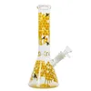 Beecomb Style Bong Heady Glass Water Pipes Straight Type Bongs 4MM Thick Dab Rigs Colorful Smoking Pipes With 18mm Bowl Diffused Downstem