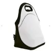 Sacs à lunch en néoprène en gros blancs de sublimation sacs de bricolage sacs à main thermiques isolés fourre-tout avec fermeture à glissière FY3499 ss0207