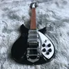 Electric Guitar Black Ricken 325 John Lennon Limited Edition 3 Pickups White Pickguard Chinese Custom Rick Jazz Gitary, Gitara elektryczna