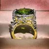 Hoyon 14k gele goudkleur Emerald edelsteenring voor vrouwen fijne anillos de anel Bijoux femme sieraden bizuteria jade 220803