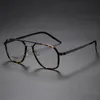 Lyxiga solglasögon glasögon ramar för män designer affärsstil titan läsning quar acetat recept glas myopia optisk glasögon