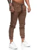 Pantalon à rayures pour hommes Casual Loose Pencil Slim Fit Plaid Side Skinny Jogger Haute Qualité 220719