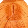 前髪を備えた短いストレートオレンジ色のウィッグアフリカ系アメリカ人の白人女性コスプレ/パーティー/デイリー220622