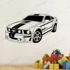 Großer Mustang Muscle Car Fahrzeug Auto Spiel Wandaufkleber Junge Kinderzimmer Racing Super Car GTR Wandtattoo Schlafzimmer Vinyl Dekor rb196