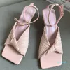 Sandals Summer 2022 Fashion Square Toe Ladies High High Cheels Woman Slippers Slippers Buckle Strap Female Outdoor Pumps Women F565