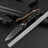 Легко переносить выживание складное складное нож деревянное ручка Damascus Наружное оборудование тактическое кемпинг EDC Инструмент выживания острые карманные ножи