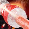 NXY Masturbators Sex Trainer Vagina Pocket Sextoy Pour Homme For Men Crystal Masturbador Cup Male Masturbator Fuckmachine Rotary Massage 220507