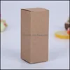 Boîte d'emballage en papier brun pliable Emballage cadeau de stockage de bouteilles d'huile essentielle de rouge à lèvres par cosmétique Vernis à ongles Drop Delivery 2021 Emballage Bo