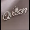 Strierse Koningin broches voor vrouwen 2-kleuren kroonletters Pary Office broche pins geschenken GC1422