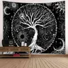 Tapestry Black And White Moon Sun Mandala Tapestry Bohemian Decoration Wall Han