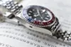 40mm versione CLEAN orologio da uomo di alta qualità automatico cal.3186 Correct Hand Stack ceramica lunetta blu rossa GMT 126710 orologio da polso bracciale in acciaio 904L zaffiro impermeabile
