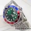 Wristwatches Business Sunburst Green NH35A PT5000 Miyota 40mm Watch Men -Winding Movement Movement Blue Red Alloy
