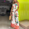 LSLAICA JUMPSUITS Women Printed Sling Piece Byxor Fashion Trend Elegant Loose Bekväm Jumpsuit Autumn Female T200509