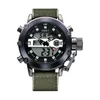 Relojes de pulsera Reloj de cuarzo para hombre Reloj analógico digital LED Pantalla dual EL Luz trasera Militar Ejército Deportes Reloj de pulsera para hombre Reloj 3atm a prueba de agua