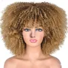 Afro Kinky Curly syntetisk peruksimulering Mänsklig hår peruk för kvinnor i 20 färger CX-700