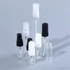 50/100PCS 2ML 5ML 10ML Schwarz Klar Tragbare Mini Parfüm Glas Flasche Leere Kosmetik Flasche probe Dünne Glas Fläschchen Großhandel 2 220711