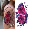 NXY Temporary Tattoo 3d Lily Flower s for Women Adults Rose Lotus Anemone Sticker Fake Half Sleeve Watercolor Arm Tatoos 0330