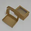 10 pièces grand emballage cadeau brun Kraft artisanat rectangle emballage Cajas Carton Regalo mince boîte en Carton personnalisé en ventes 220706