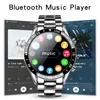 Lige 2022 Full Circle Touch Screen Steel Band Luxury Bluetooth Call Män Smart Watch Vattentät Sport Aktivitet Fitness Klocka + Box CX220406