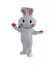 Costume da bambola mascotte Costume da mascotte di coniglio bianco Costume unisex per adulti Costume da cartone animato Appearl Compleanno di Halloween