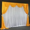 Party Decoration Design White Cloth Ice Silk Backdrop Curtain For Wedding Stage Background Draped Formal Event DecorationParty