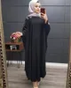 Vestidos casuales Tallas grandes Ropa islámica Vestido musulmán Mujeres Dubai Turco Turco Larga Robe Kimono Lentejuelas Estilo étnico Siete Punto de manga salvaje