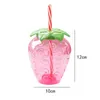 Wasserflaschen Sommer Süßes Erdbeer Stroh Wasserflasche Cartoon Food Grade PP breite Anwendung Milch Kaffee Stroh Cup für Home -Getränkeware