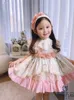 女の子のドレス3pcs女の子夏ロリータプリンセスバースデードレススペイン語の子供甘いイード幼児の女の子クリスマス衣装