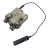 Full funktion DBAL-A2 IR Illuminator AN/PEQ-15A Vapenlampa med synlig röd laser och IR-laser för jaktgevär Remote Switch aluminiumkonstruktion