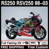 Kropps- och tankskydd för Aprilia RS-250 RSV RS 250 RSV-250 RS250 RR RS250R 98 99 00 01 02 03 4DH.15 RSV250 98-03 RSV250R 1998 1999 2000 2001 2002 2003 FAIRING Kit Matte färg