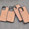 Excellente qualité étuis en bois coque de téléphone en bois étui en bambou pour Iphone 14 plus 13 12 11 pro max