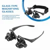 20X Loupe Double Lunettes Nouveauté Type D'éclairage Montre Réparation Bijoutier Inspecter Outil Loupe Avec Deux Lumières LED Réglables D2.0