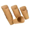 Gift Wrap 100pcs Popcorn Paper Cups Holders Kraft Dessert Ice Cream Storage For RestaurantGift GiftGift