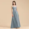 Designer Bridesmaid Dresses 2022 Sexig spaghetti -rem av backless veckor Ruffles Chiffon Long Maid of Honor -klänningar Evening Prom Wears Custom Made BM3008