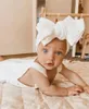 2022 New Baby Girl Hollow Out Big Bow Headwrap Hair Hair Bow Farda de Turbano Banda de Cabelo de Turbano Para Recém -Natados Infantilos