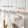 Hooks & Rails 3Pcs/Set S-shaped Hook Punch Free Space-saving Stainless Steel Handrail Towel Hanging Clip Household SuppliesHooks