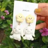 Stud Exaggerated Funny Basket Radish Asymmetrical Earring For Women Long Cartoon Animal Jewelry Young Girl Gift PendienteStud Farl22