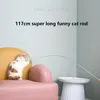 Katt leksaker 117cm kattunge interaktiv leksak ljud papper teaser wand för katter plush stick rolig fjäril med blixt