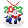 2022 Christmas Decoration Resin Pendant DIY Handwritten Name Santa Claus Snowman Christmas Tree Ornaments 0730