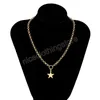 Gouden kleur ster hanger choker ketting voor vrouwen minimalisme dunne ketting bijoux collares mujer collier sieraden cadeau